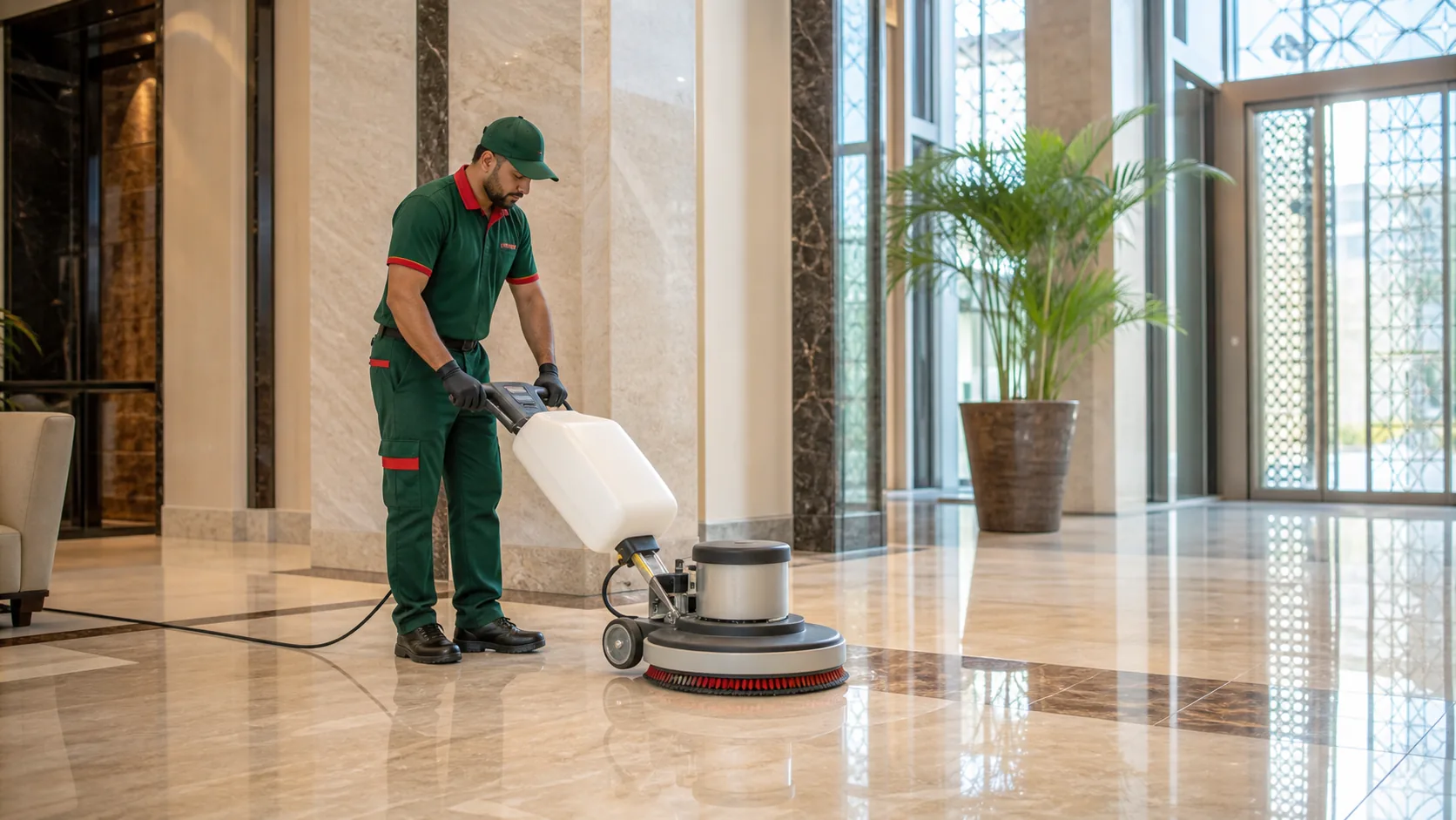 Floor Cleaning & Polishing - PSFM Jeddah service image