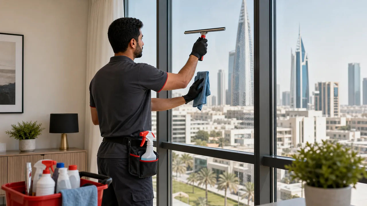 Window & Glass Cleaning - PSFM Jeddah service image